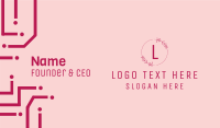 Pink Fashion Lettermark Business Card Design