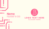 Pink Beauty Letter B Business Card Design