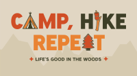 Minimalist Camping Quote Facebook Event Cover