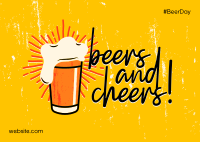 Beers and Cheers Postcard