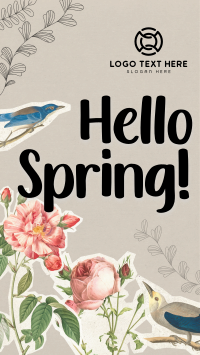 Scrapbook Hello Spring Facebook Story