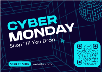 Cyber Monday  Flash Sale Postcard