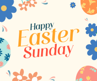 Flowery Easter Facebook Post Design