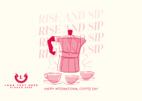 Rise and Sip Postcard