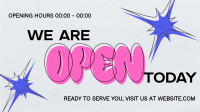 Trendy We're Open Facebook Event Cover Design