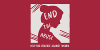 End the Abuse Woman Silhouette Twitter Post