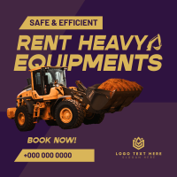 Heavy Equipment Rental Instagram Post Design