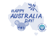 Koala Australia Day Postcard