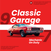 Classic Garage Instagram Post Design