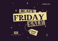 Black Friday Sale Postcard example 3