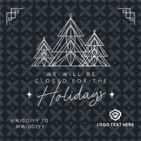 Ornamental Holiday Closing Linkedin Post