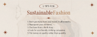 Stylish Chic Sustainable Fashion Tips Facebook Cover