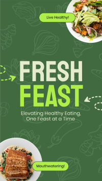 Fresh Feast Food Recipe Facebook Story Design