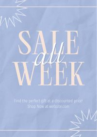 Minimalist Week Discounts Poster