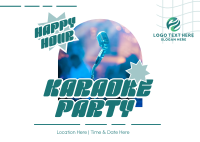 Karaoke Party Hours Postcard