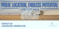 Minimalist Land For Sale Twitter Post