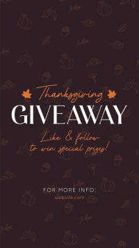 Thanksgiving Day Giveaway TikTok Video Design