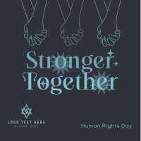 Stronger Together this Human Rights Day Linkedin Post Design