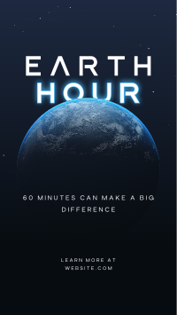 60 Minutes Earth Facebook Story Design