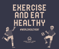 Exercise & Eat Healthy Facebook Post