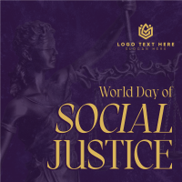 World Day of Social Justice Instagram Post Design
