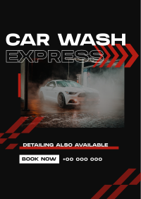 Premium Car Wash Express Poster