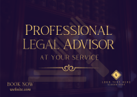 Legal Advisor At Your Service Postcard