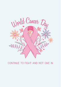 Cancer Day Floral Flyer