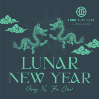 Happy Lunar New Year Instagram Post Design