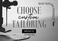 Choose Custom Tailoring Postcard