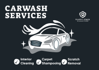 Carwash Services List Postcard Image Preview