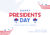 America Presidents Day Postcard