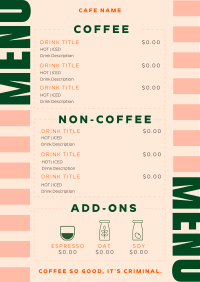 Minimalist Fun Coffee Menu Menu