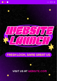 Y2K Website Launch Flyer