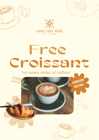 Croissant Coffee Promo Flyer