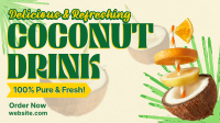 Refreshing Coconut Drink Animation