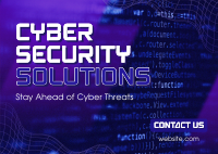 Cyber Security Futuristic Postcard Image Preview