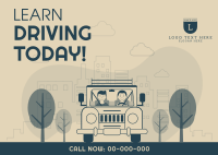 Driving Lesson Program Postcard