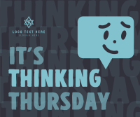 Cute Speech Bubble Thinking Thursday Facebook Post