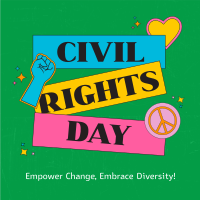 Bold Civil Rights Day Stickers Instagram Post