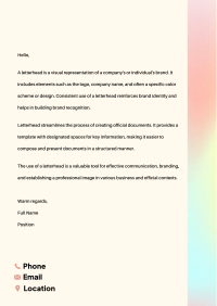 Pastel Gradient Fluid Letterhead Image Preview