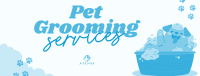 Dog Bath Grooming Facebook Cover