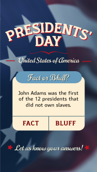 Presidents' Day Quiz  Facebook Story