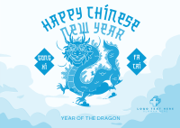 Chinese Dragon Year Postcard