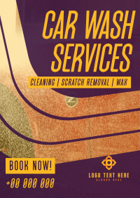 Auto Clean Car Wash Poster