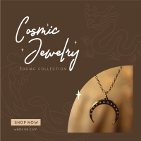 Cosmic Zodiac Jewelry  Instagram Post Design