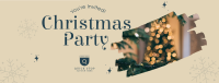 Snowy Christmas Party Facebook Cover Image Preview