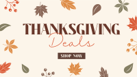 Thanksgiving Autumn Leaves Facebook Event Cover