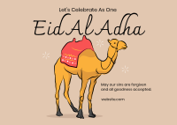 Eid Al Adha Camel Postcard