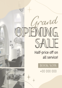 Salon Opening Discounts Poster